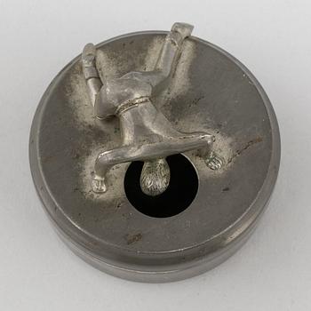 A PEWTER BUTTON BOX, 'Originell', Widerholm & Dahlberg, Eskilstuna.