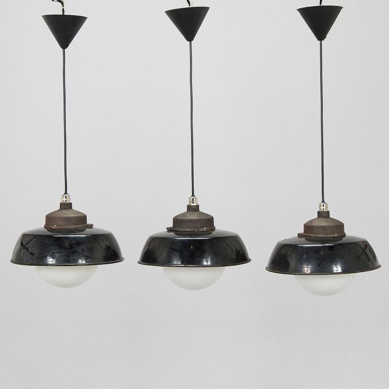 Paavo Tynell, a set of six 1930s ceiling lamps for Taito.