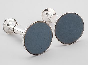 LJUSSTAKAR, 1 par, silver, Ceson, Göteborg, 1979.