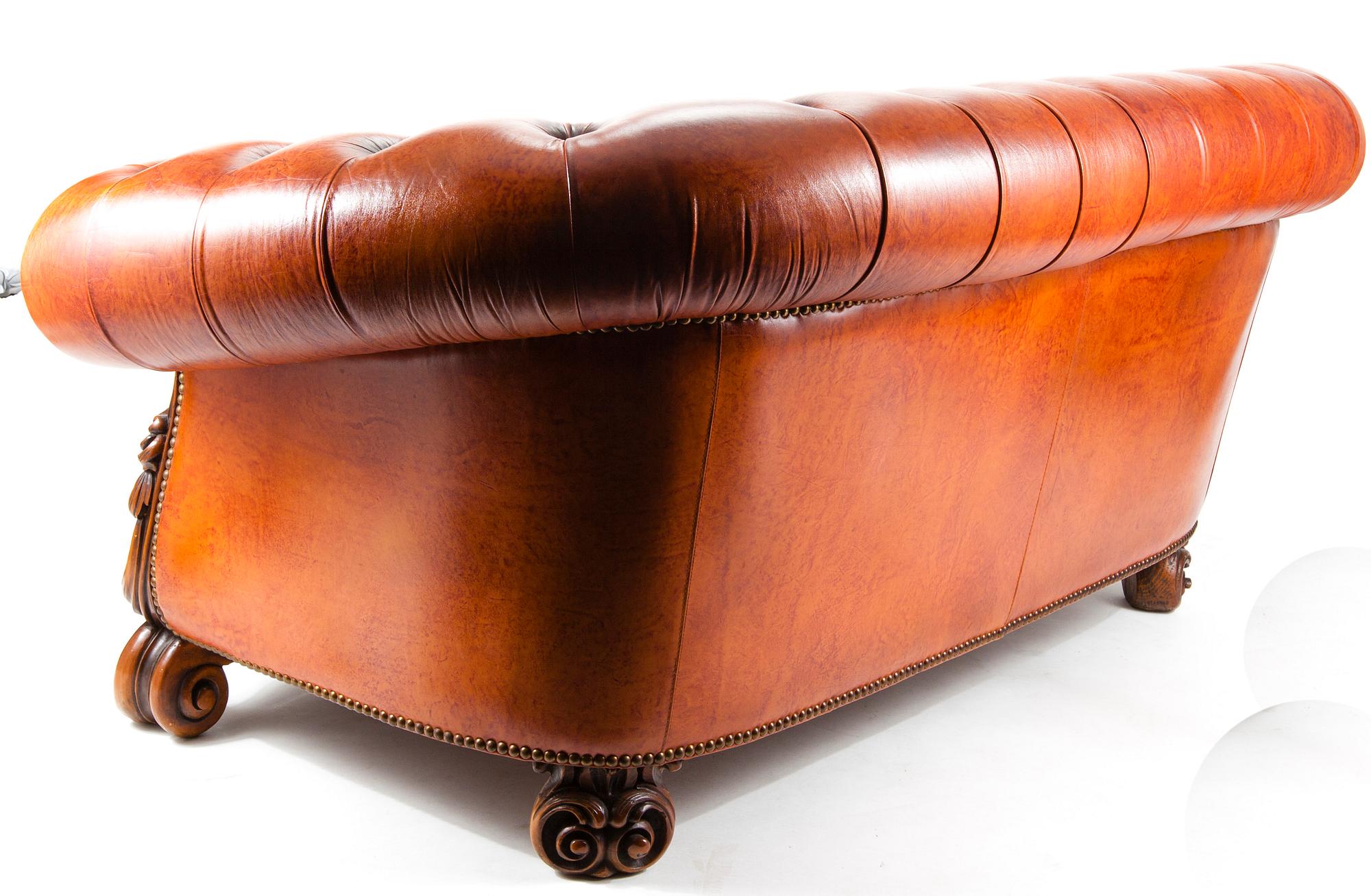 SOFFA, Chesterfield-stil, Mellaneuropa, 1900-talets slut.