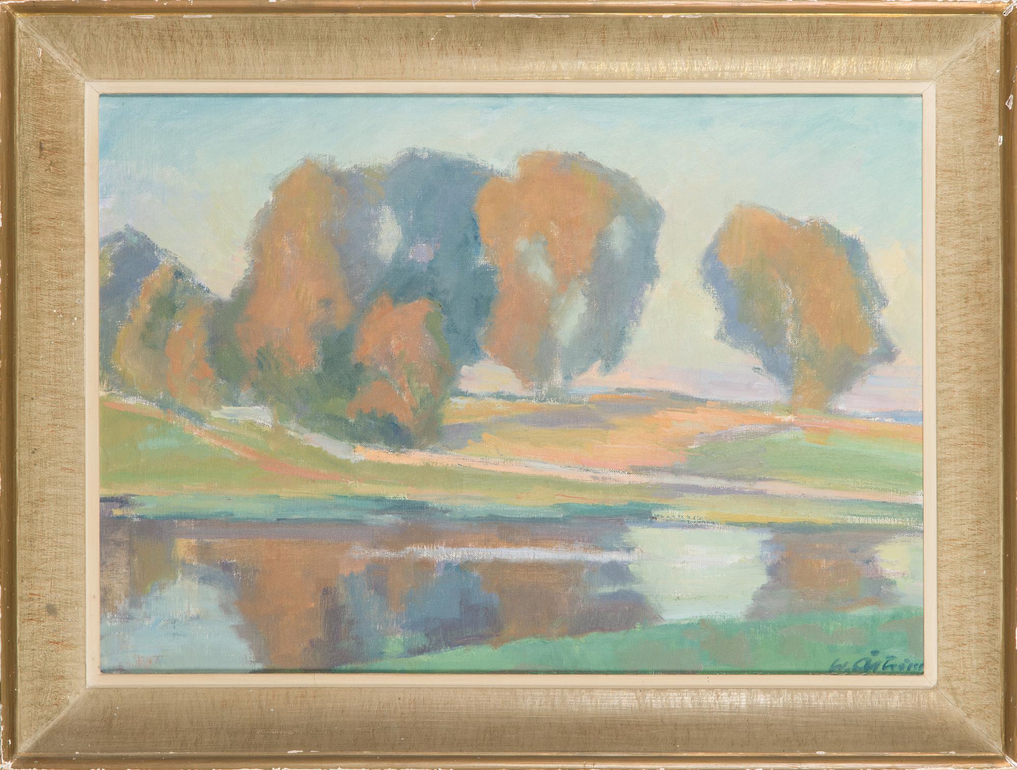 Werner Åström, olja på duk, signerad.