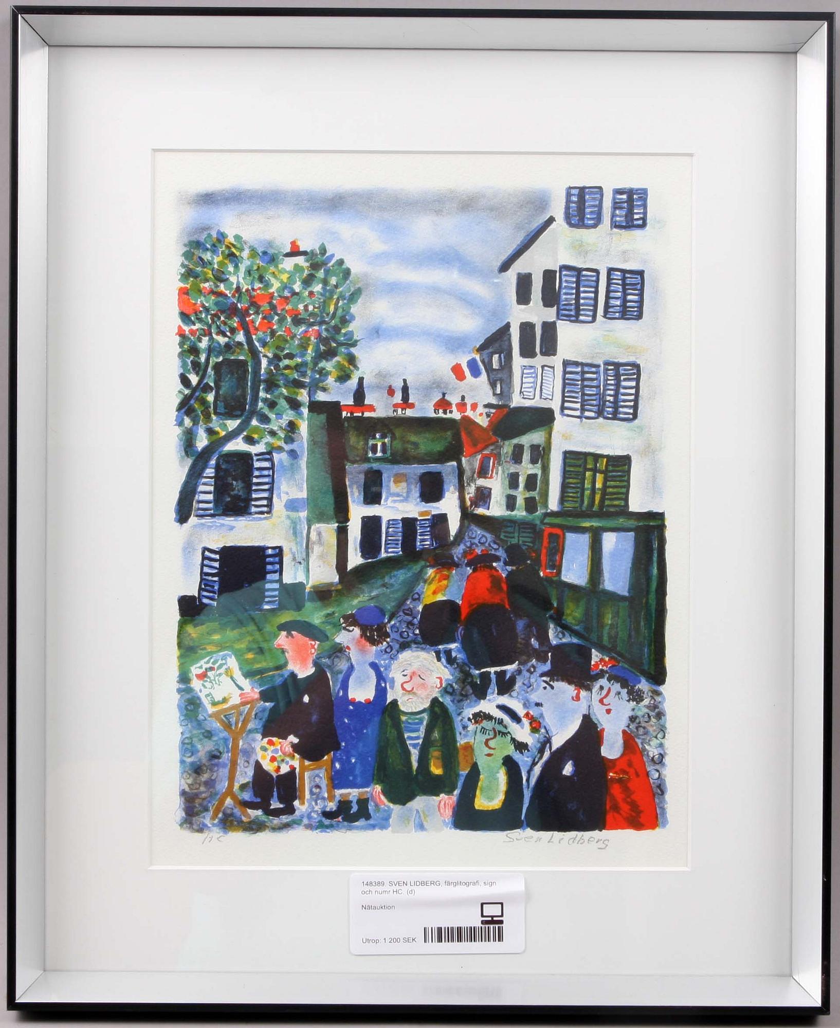 SVEN LIDBERG, färglitografi, sign och numr HC.