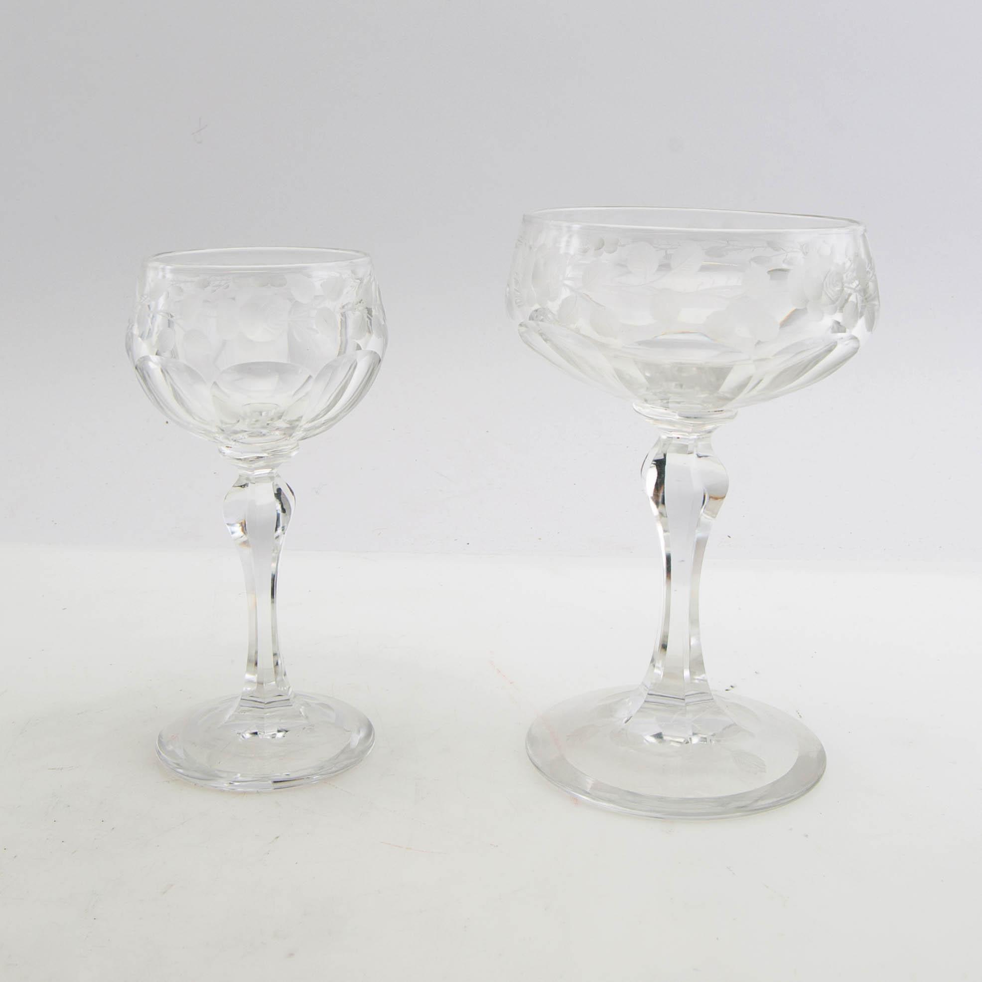 Glass service, 81 pieces, second half of the 20th century.