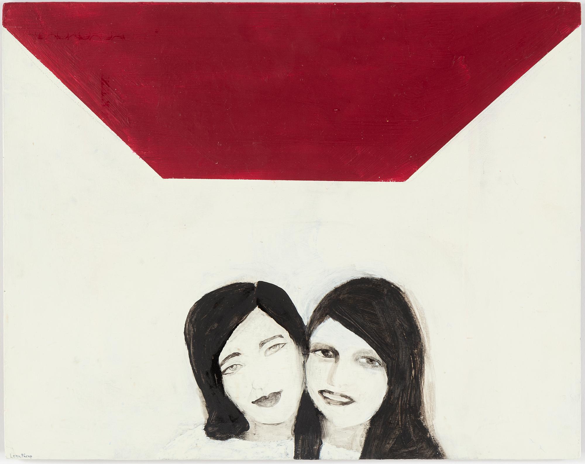 LENA PÅRUP, mixed media on panel signed.