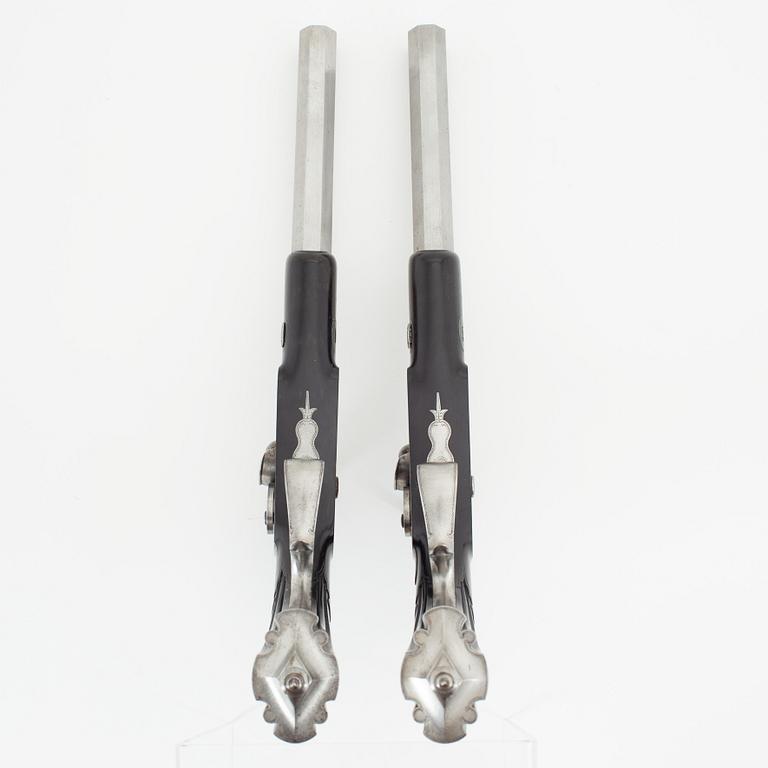 Slaglåspistoler, ett par, franska av Lepage-Moutier, 1840-tal.