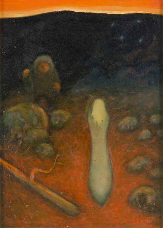 Nikolai Lehto, Twilight Landscape with Girl and Troll.