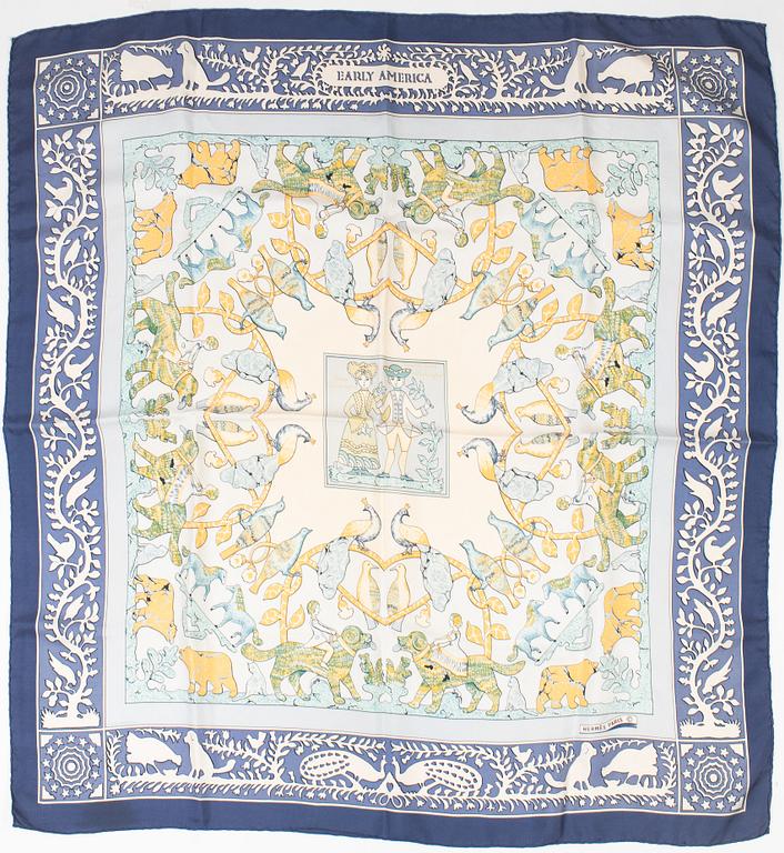 Hermès, scarf, "Early America".