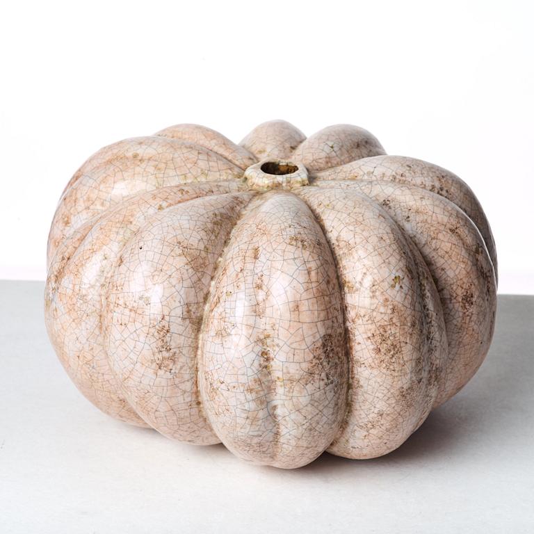 Hans Hedberg, a faience sculpture of a pumpkin, Biot, France.