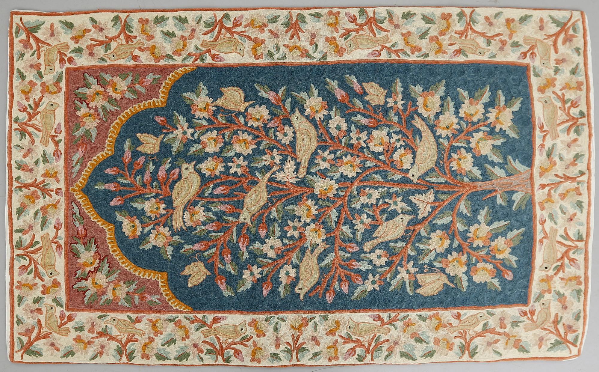 BRODERI, ull, tidigt 1900-tal.