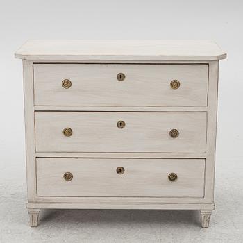A Gustavian style chest of drawers, second half of the 20th century.
