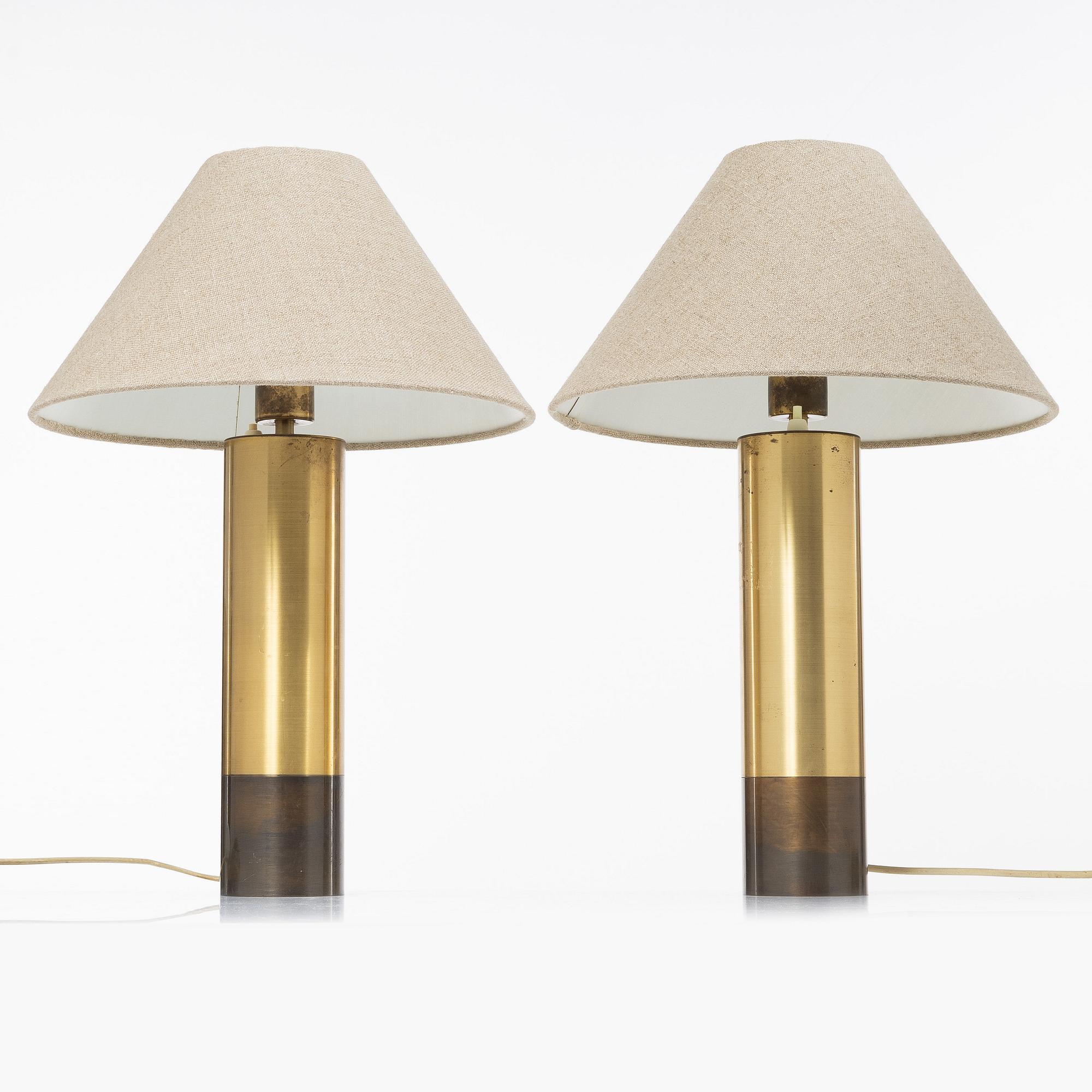 A pair of table lamps, Boréns, Borås, 1960s.
