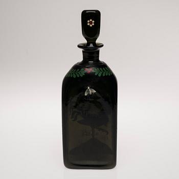 FLASKA, glas, 1800-tal.