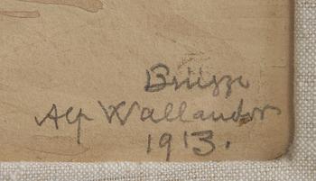 ALF WALLANDER, akvarell, sign samt dat 1913.