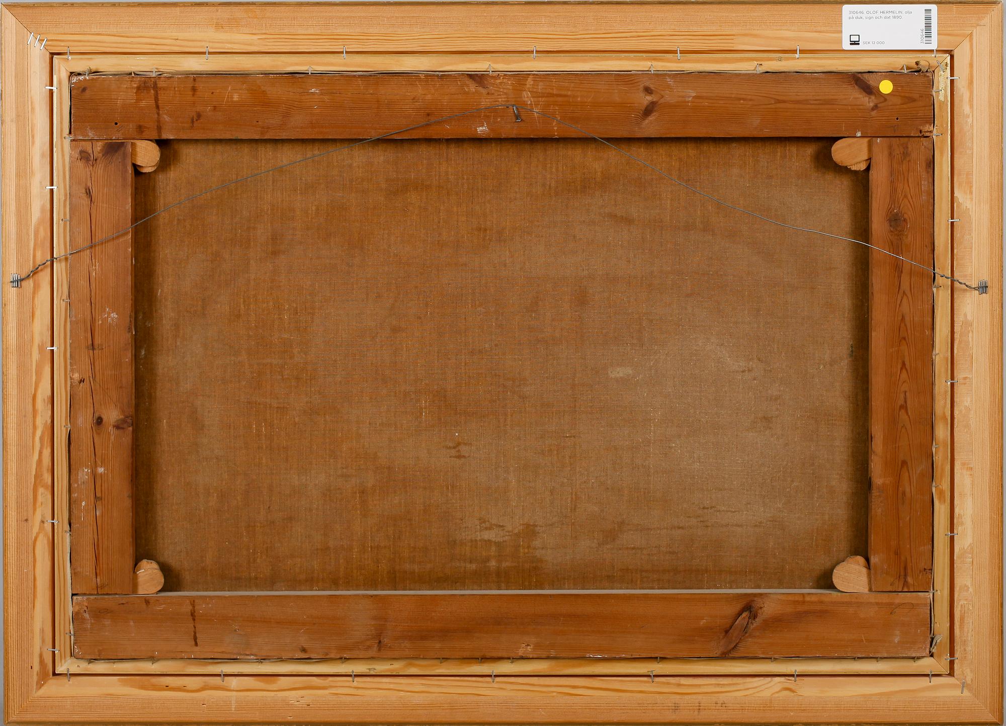 OLOF HERMELIN, olja på duk, sign och dat 1890.