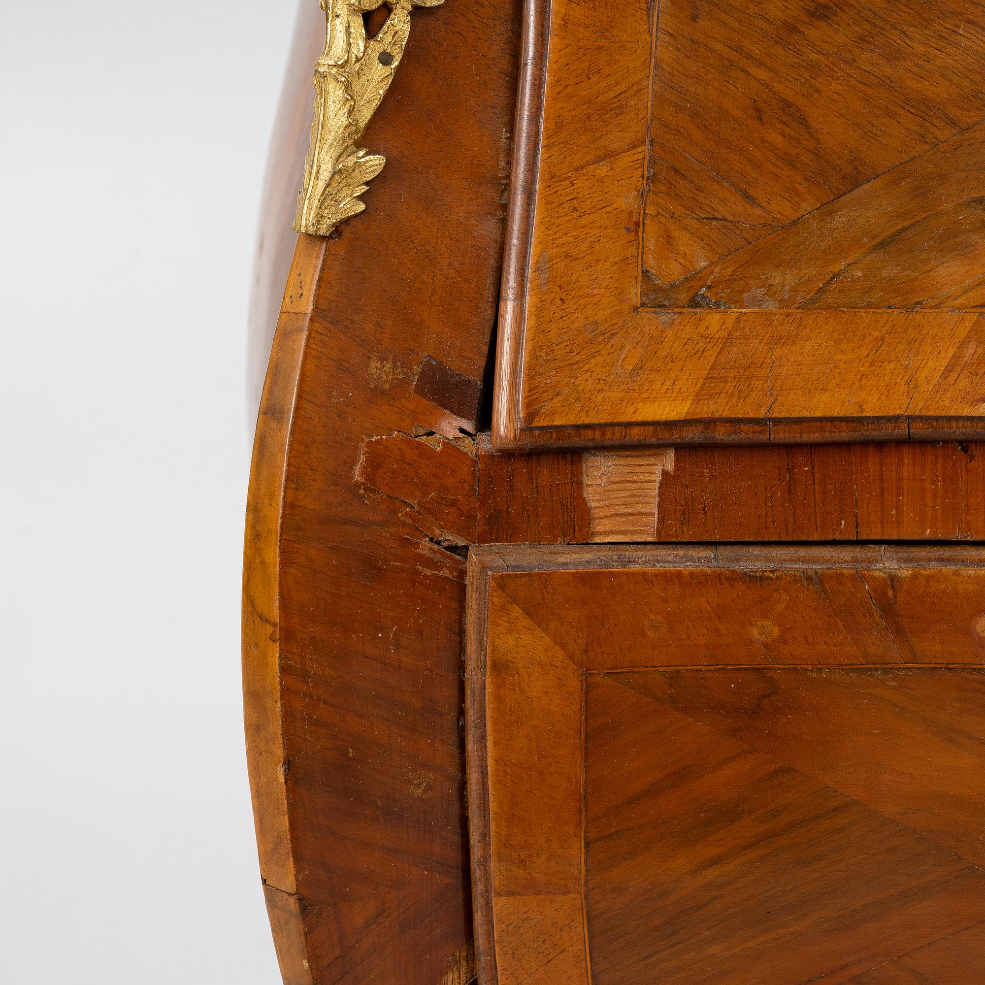 A rococo commode by S. J. Wilhelm (master in Stockholm 1759-82).