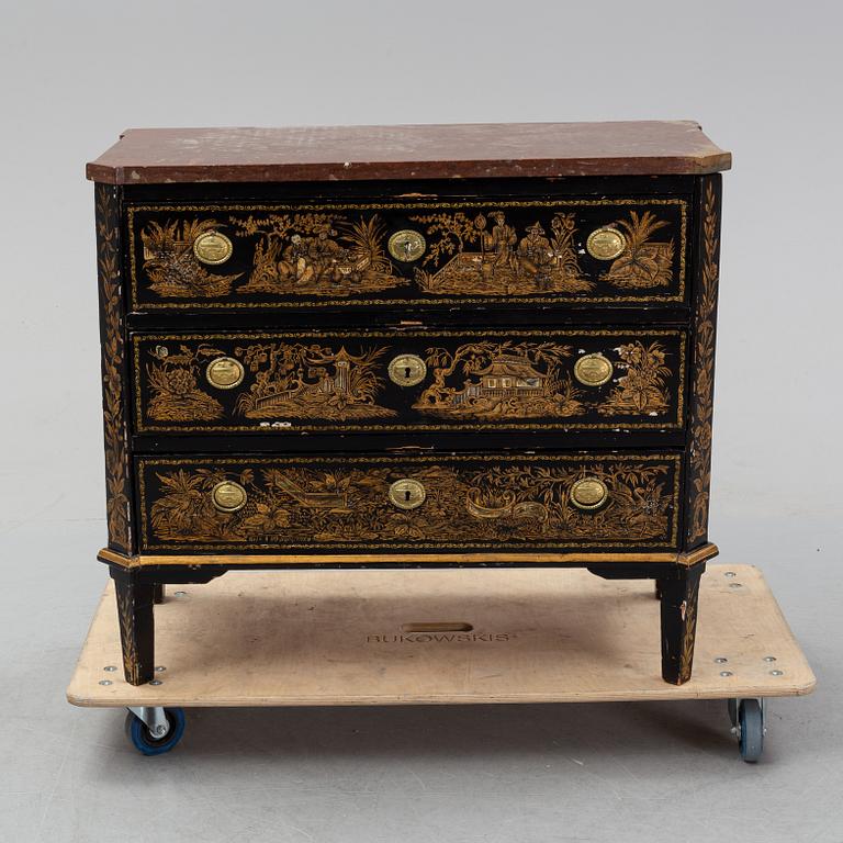 A 19th century gustavian style chest of drawers.