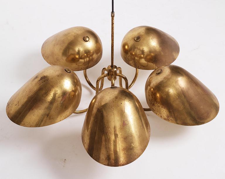 Carl-Axel Acking, a rare ceiling lamp model "1164", Bröderna Malmströms Metallvarufabrik, Malmö, 1940-50s.