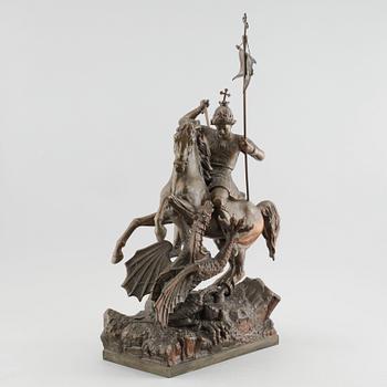 UNKNOWN ARTIST, sculpture, patinated metal, signed A Meves, Berlin, Deponirt, beginning of 20th century.
