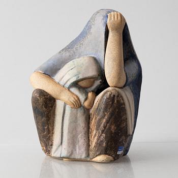 Lisa Larson, figuriner, 2 st, stengods, bl.a. "Arabkvinna", Gustavsbergs studio.