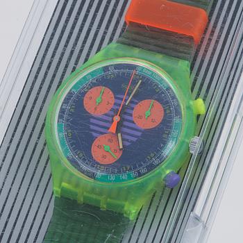 Swatch, Chrono, Neo Wave, wristwatch, chronograph, 36 mm.