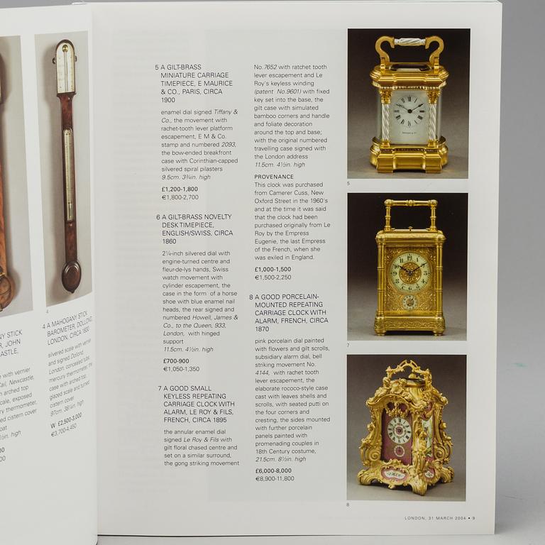 A set of 6 watch books.