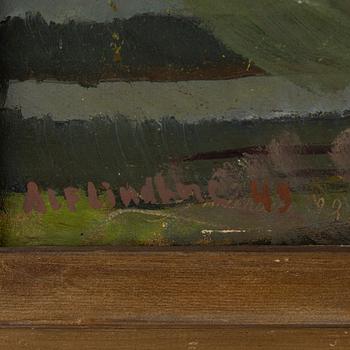 Alf Lindberg, oil on canvas, signed and dated -49.