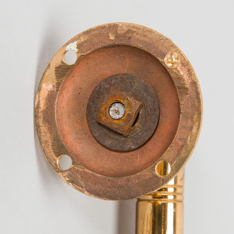 Pair of late 19th/early 20th Century door handles and keyhole fittings.