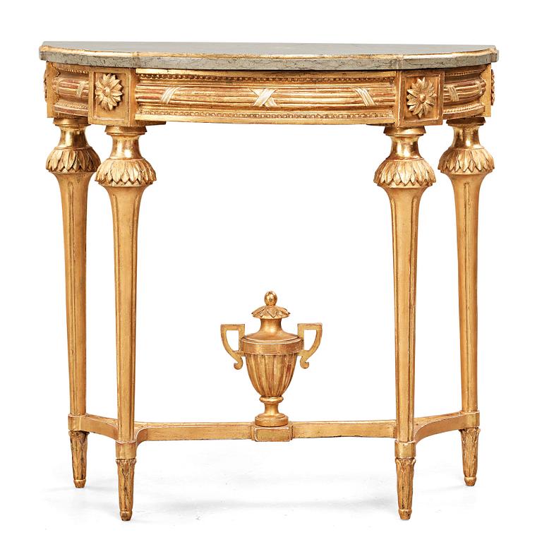 A Gustavian late 18th century console table.