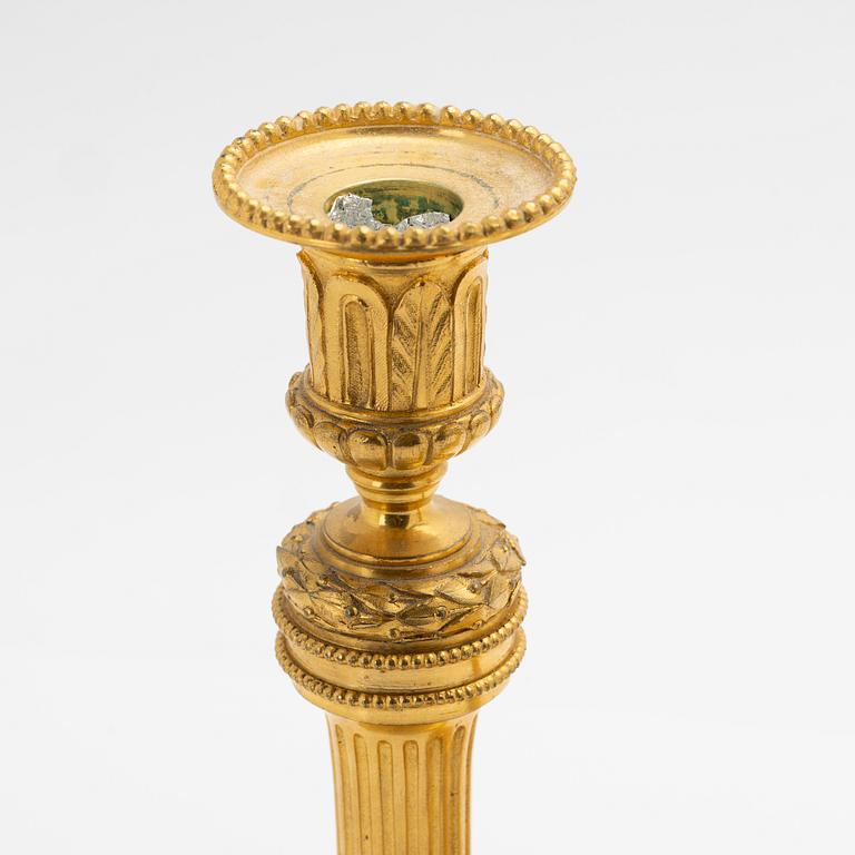Candlesticks, a pair, Empire, France, 19th century.