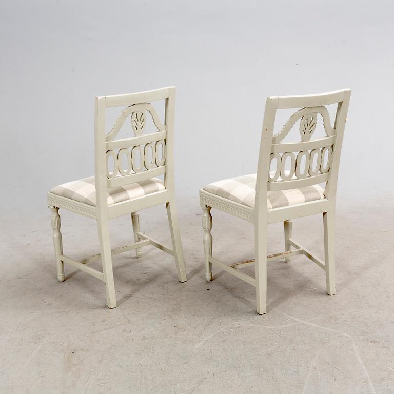 Four Swedish late gustavian chairs.
