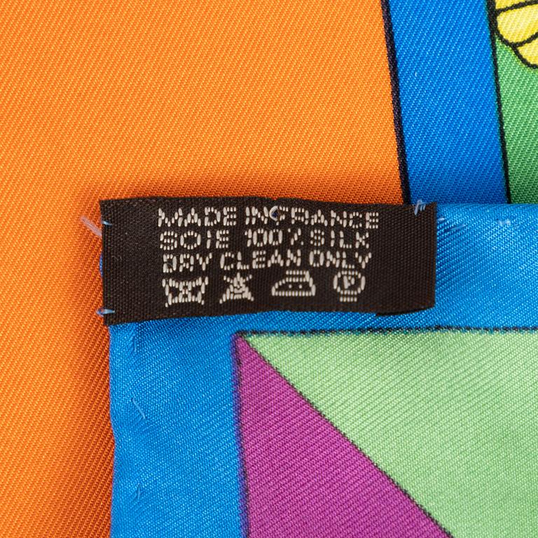 Hermès, a 'Balade en Berline' twill silk scarf.