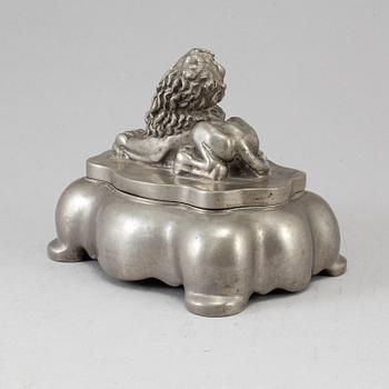Anna Petrus, a pewter inkwell, Herman Bergman Konstgjuteri, Stockholm 1930s.
