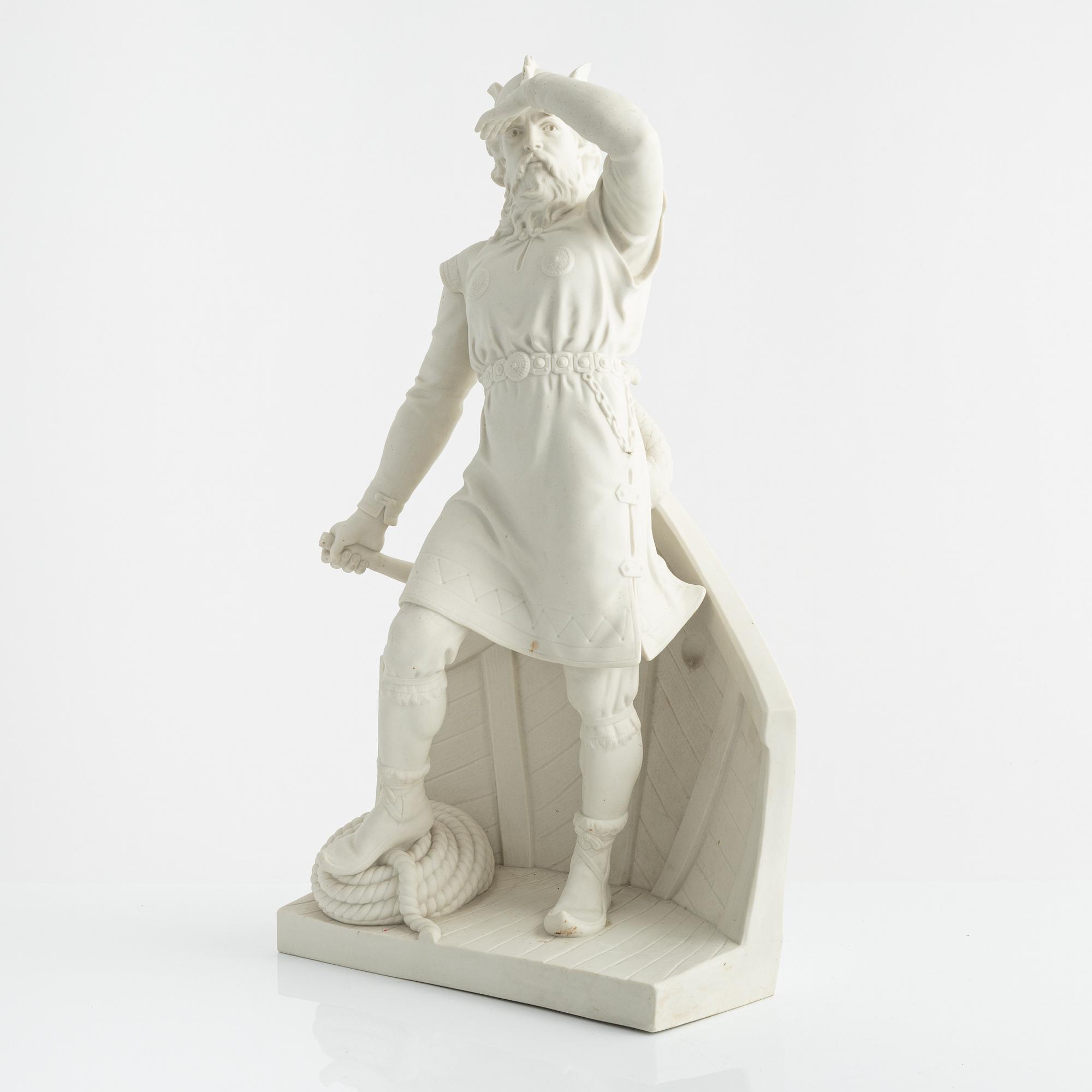 A biscuit porcelain figurine, Gustafsberg, dated 1907.