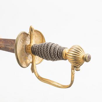 Värja för officer vid infanteriet, Sverige, gustaviansk.