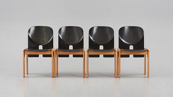 Afra & Tobia Scarpa, a set of four chairs model "121", Cassina, Italy, post 1965.