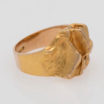 RING, 14K guld, Björn Weckström Lapponia 1977.