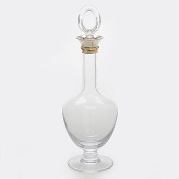 Cartier, karahvi, lasi ja sterlinghopea, Ranska 1900-luvun loppu.