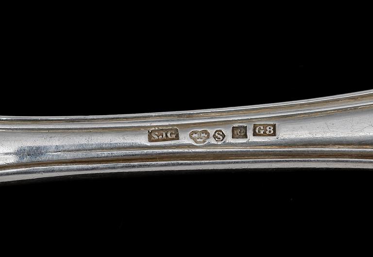 BESTICK, 28 delar, silver, Silvervarufabriken, J Grönroos, Kristianstad, 1933. Totalvikt 1461 g.