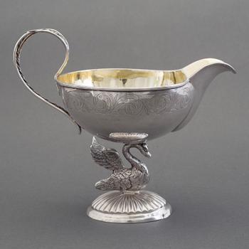 JONAS CARLSTRÖM, såssnipa, silver, Karl Johan, Stockholm (Carlström verksam 1812-25).