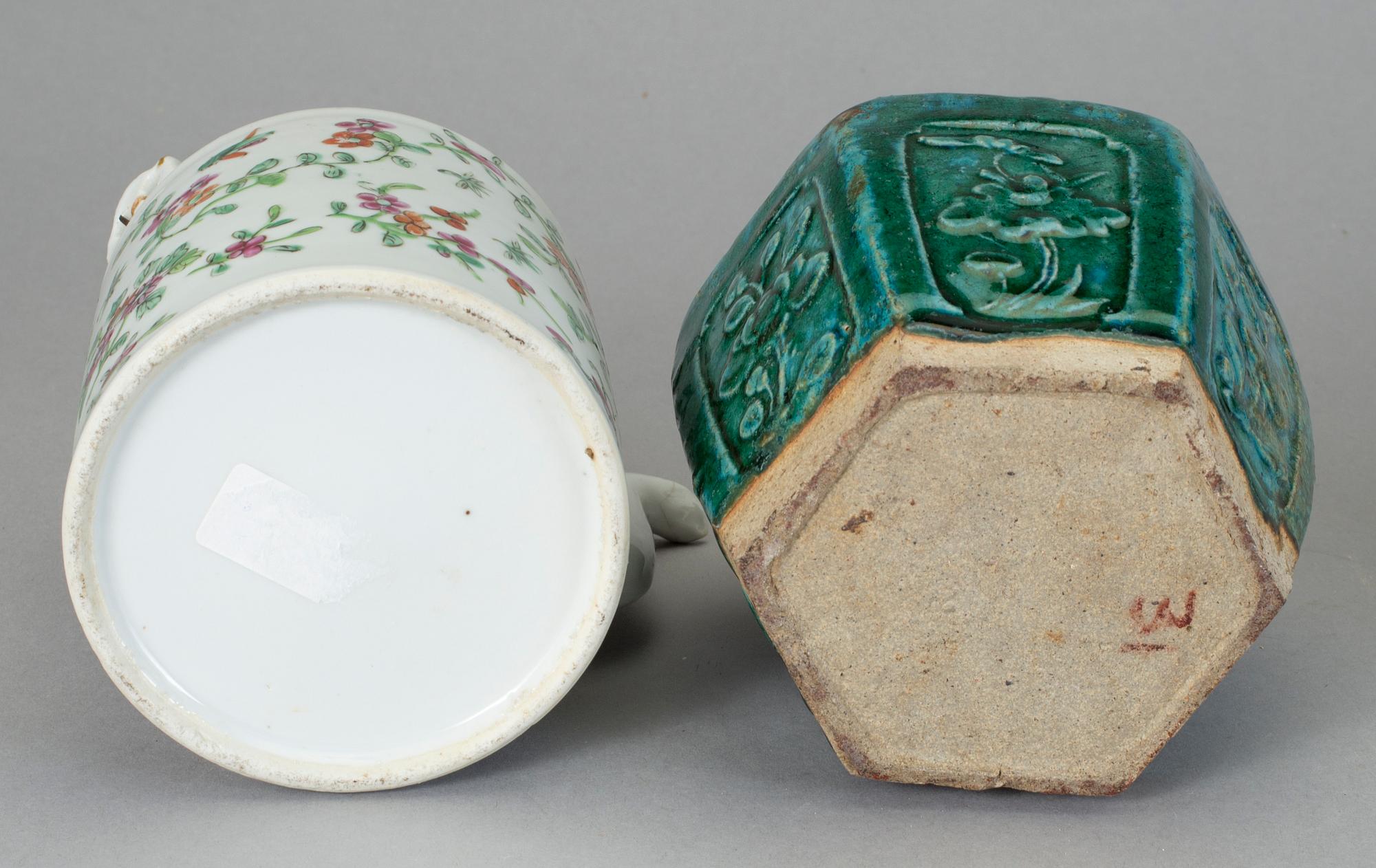 PARTI KINA, 5 delar, porslin och keramik, 17-1900-tal.
