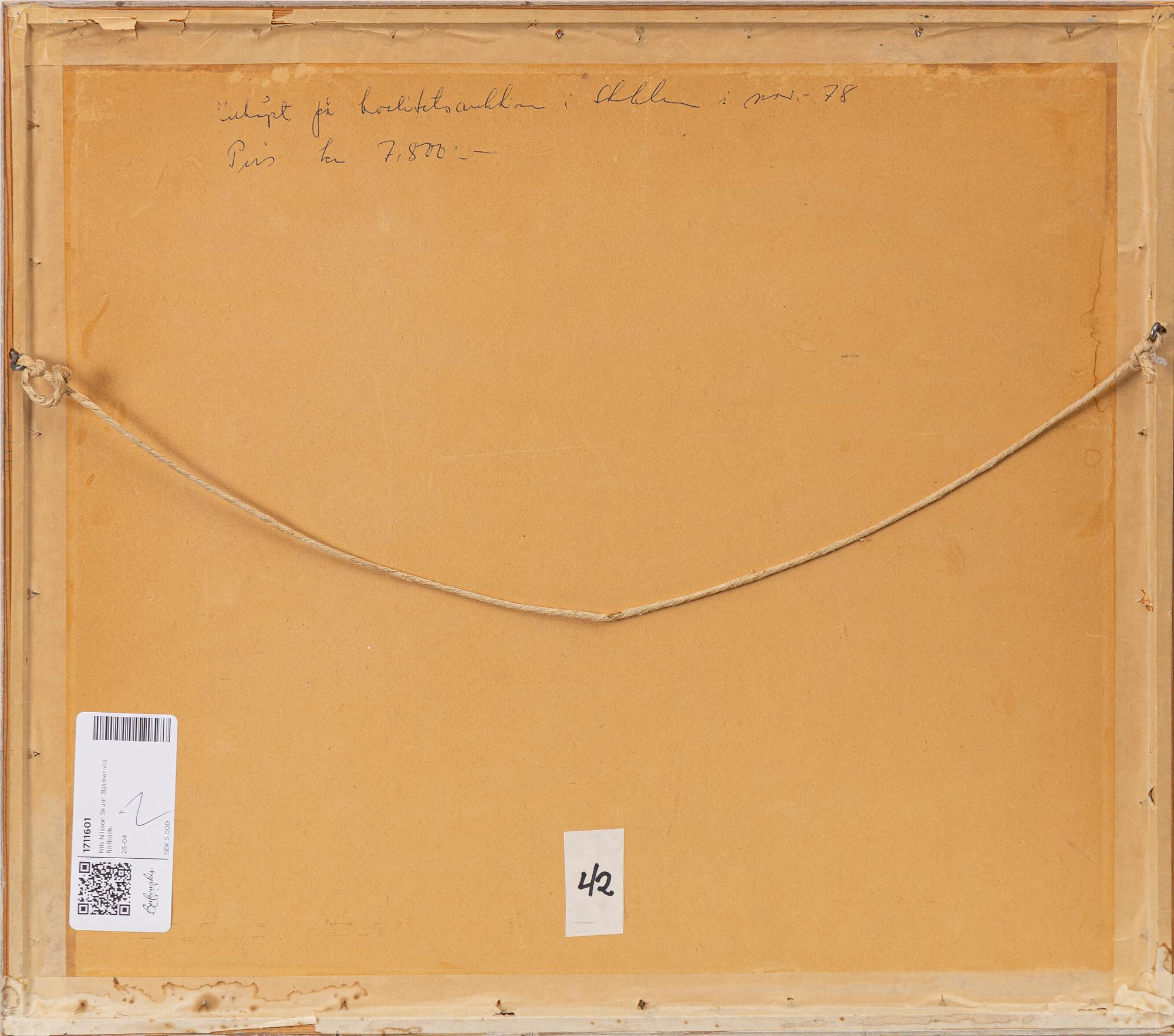 Nils Nilsson Skum, Bears by the mountain stream.