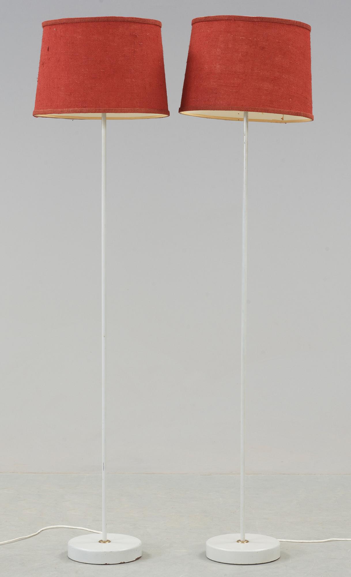 GOLVLAMPOR, ett par, 1960-tal.