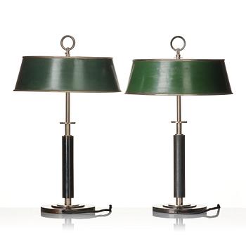 Erik Tidstrand, a pair of table lamps, model "27524", Nordiska Kompaniet, 1920-30s.