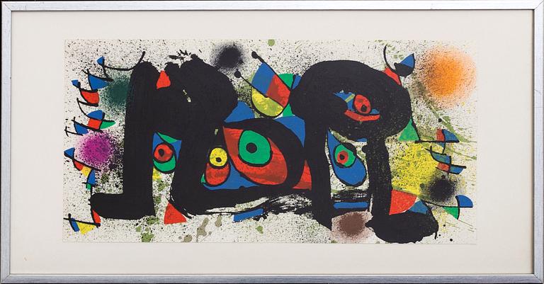 JOAN MIRÓ, lithograph in colours, from Miró Sculptures, 1973.
