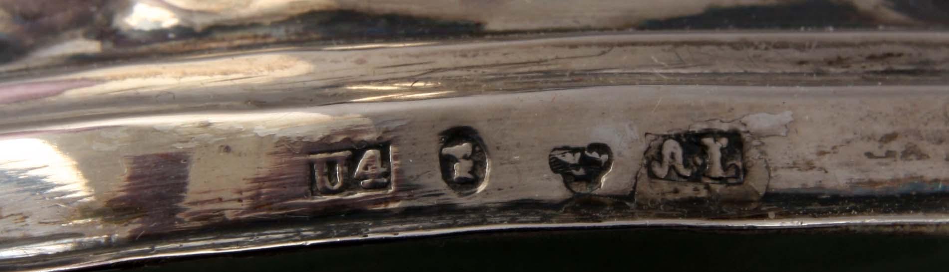 LJUSSTAKAR, ett par. Silver, Adolf Lilja, Stockholm 1850.