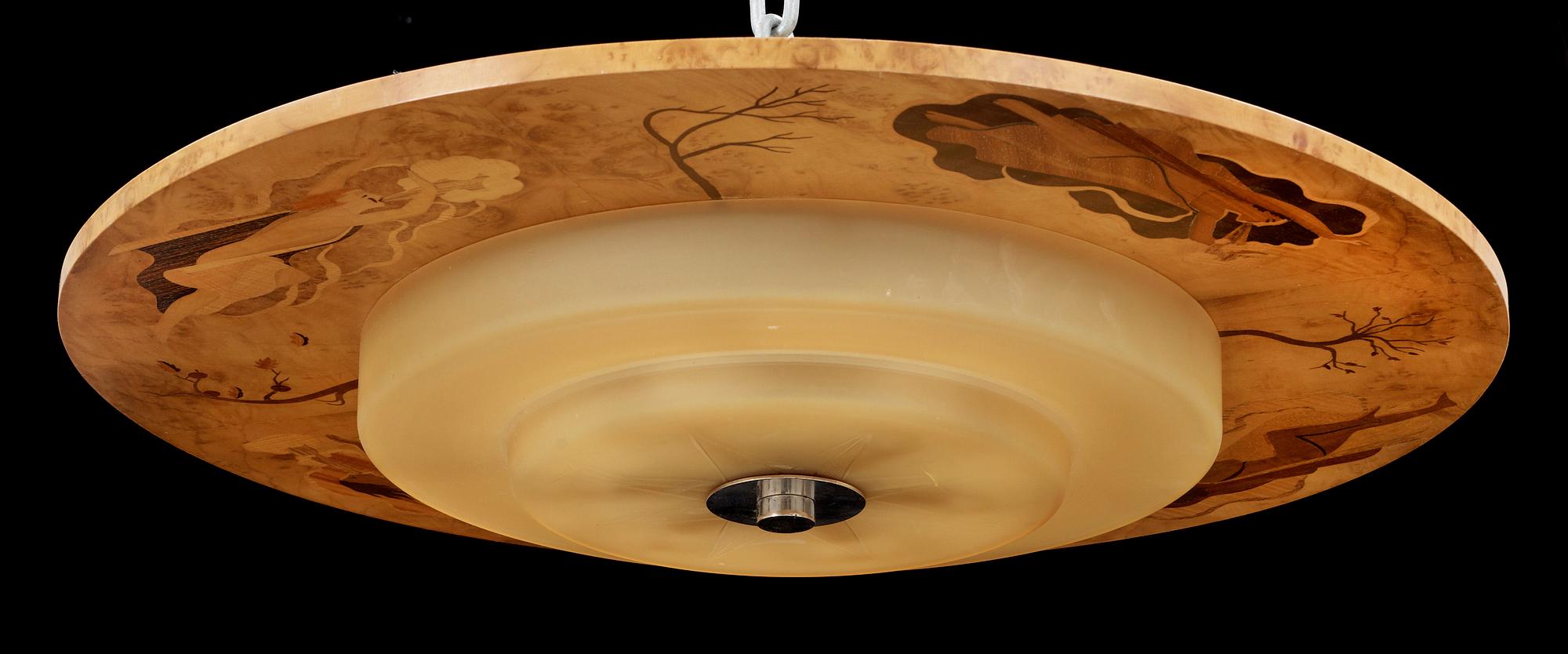 BIRGER EKMAN, Plafond, Mjölby Intarsia, 1930-40-tal.