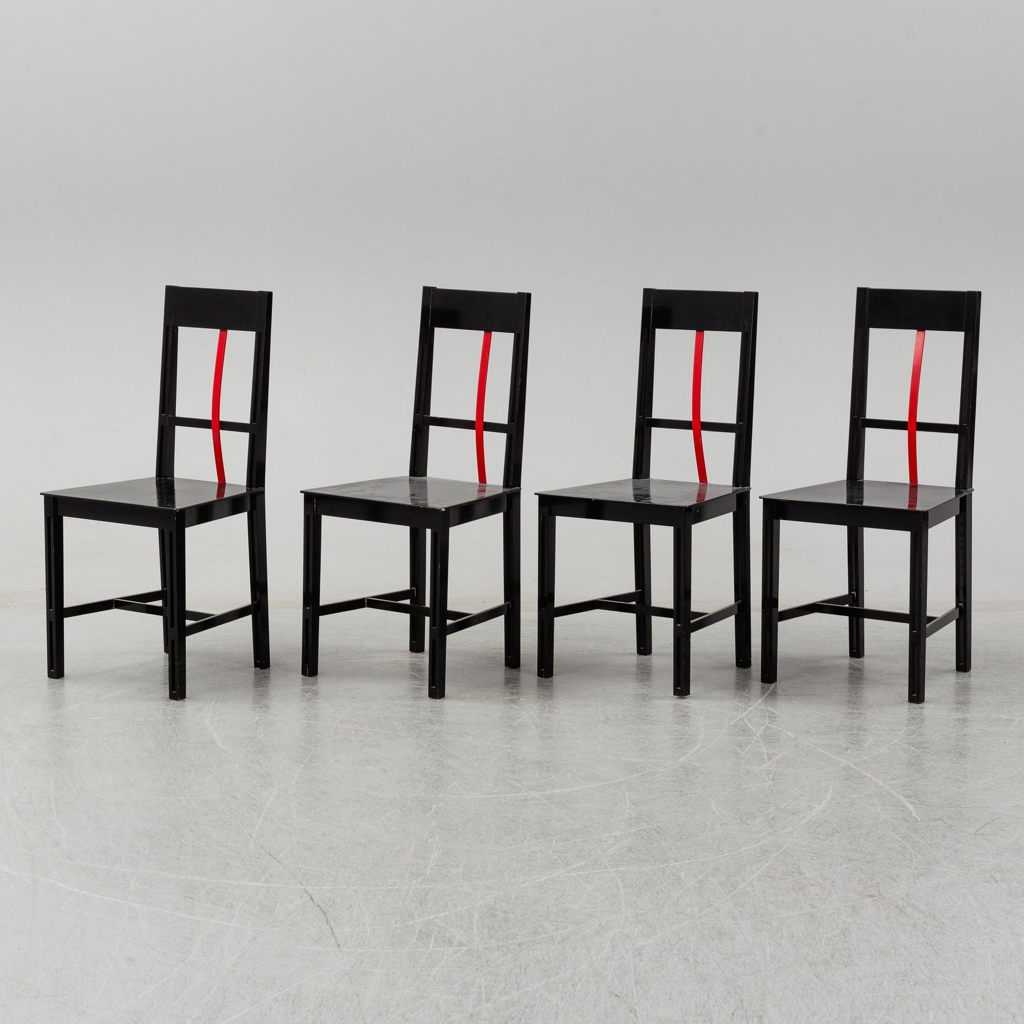 BJÖRN ALGE, four 'Frame' chairs, 1980's.