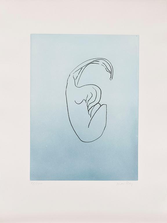 MAN RAY, 11 st färgakvatinter, 1970, signerade och numrerade 98/100, tryckt och utgiven av Georges Visat.