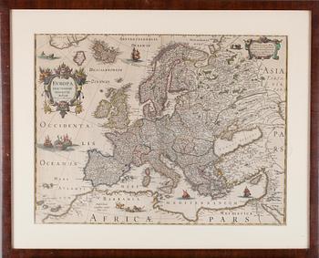 KARTA, Europa, Exactissime Descripta Auctore Henrico Hondio 1631.