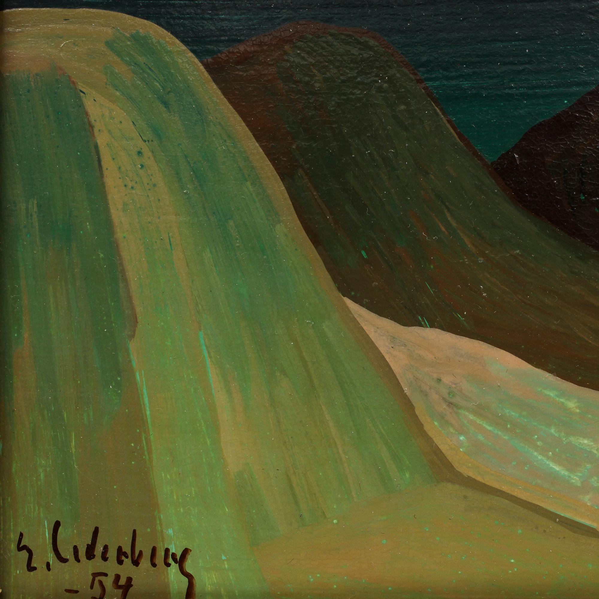 ERIC CEDERBERG, tempera på pannå, sign o dat -54.